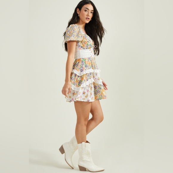 NWOT Altard State Aderny Patchwork Floral Dress Womens - Picture 2 of 7